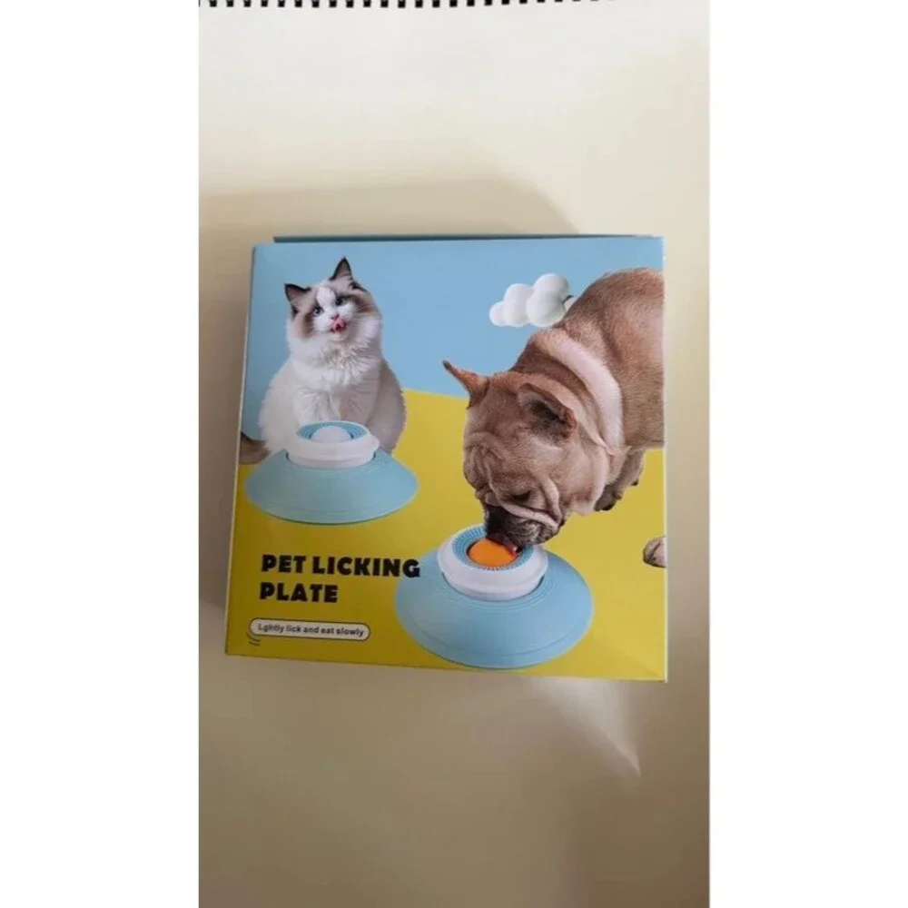 Cat Dog Lick Mat Slow Feeder Bowl Suction Cup Treat Dispenser Enrichment Toy